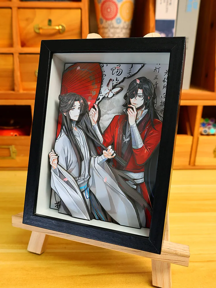 

Anime Tian Guan Ci Fu Xie Lian Hua Cheng 3D Home Decor Handmade Wall Paintings Room Desktop Ornaments Halloween Accessories
