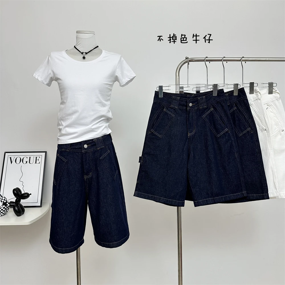 

Summer Women American Vintage Abi Y2k Streetwear Jorts Denim Shorts 2000s Japanese Harajuku Jean Cargo Pants Grunge Tide New