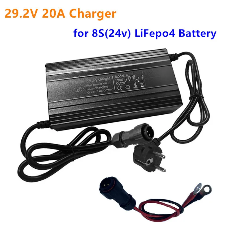 Cargador de batería LiFePO4 de 14,6 V 29,2 V 43,8 V 10A/20A/30A para batería Lifepo4 de 12 V, 24 V, 36 V