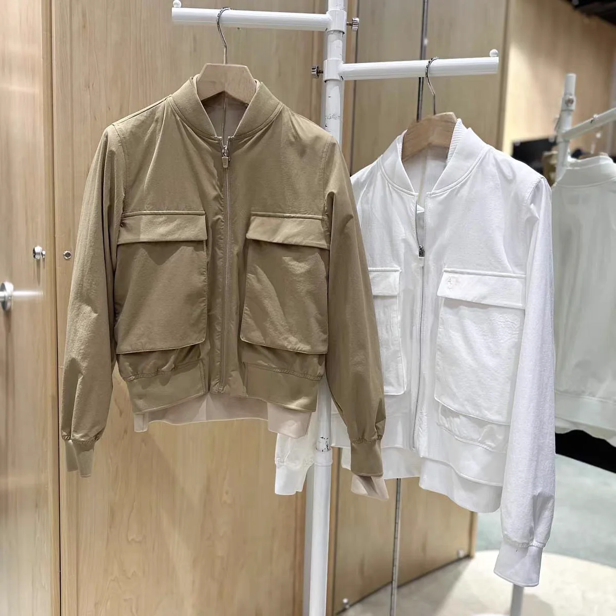2026 Korean Women Golf Cropped Jacket Casual Sports Pocket Coat Lightweight Fashion Golf Outerwear Top