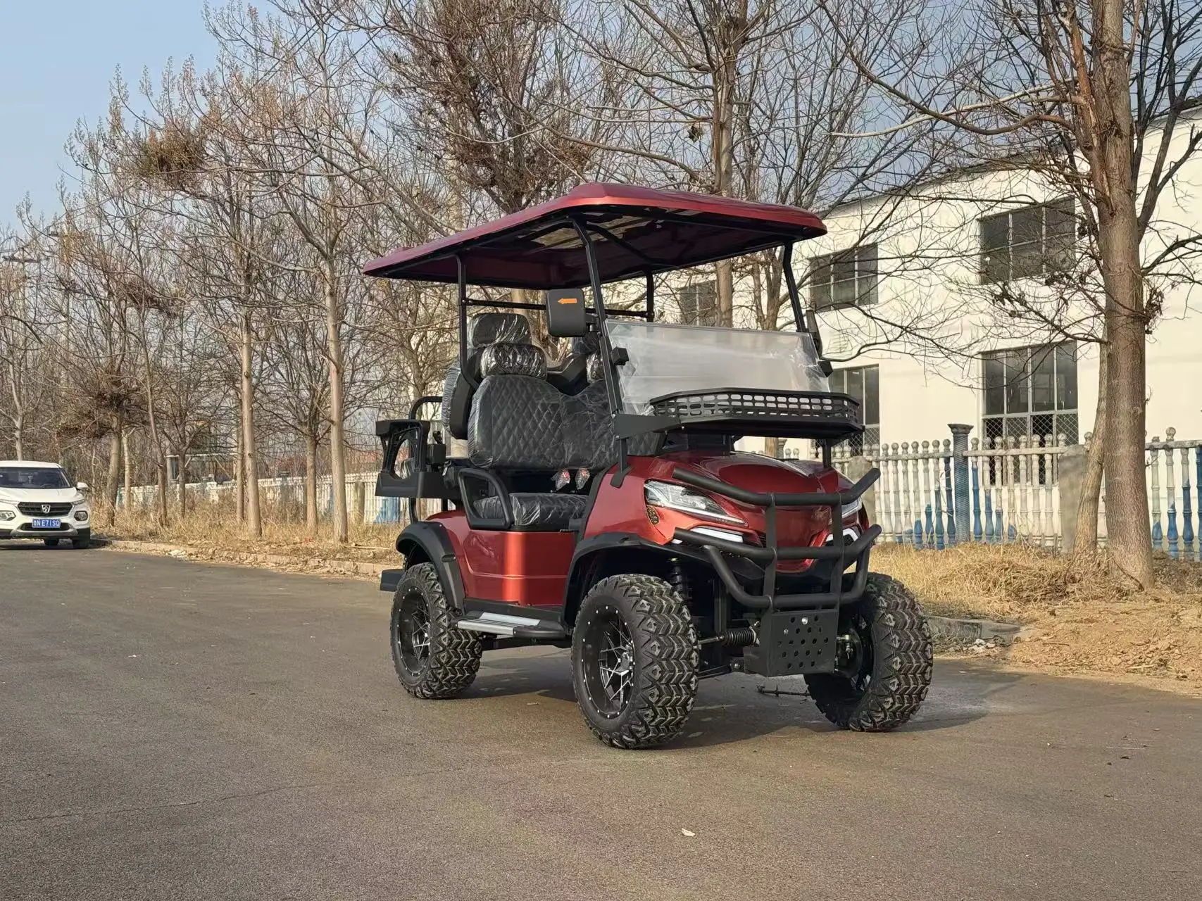 4 عجلة عربة جولف بطارية ليثيوم الكهربائية 4x4 على الطرق الوعرة نادي السيارات 4 مقاعد عربة جولف 48 فولت/60 فولت/72 فولت بطارية ليثيوم عربة جولف #3