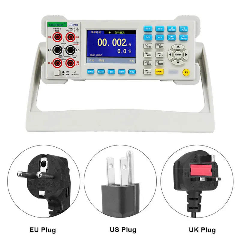 ET3240 41⁄2 multimètre numérique de table DCV précision de base 0.05% 22000 comptes double multimètre numérique True-RMS de table