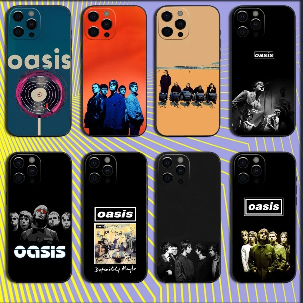 Music O-Oasis-s Band Phone Case For iPhone 16,15,14,13,12,11,Pro,X,XS,Max,XR,Plus,Mini Soft Black Cover