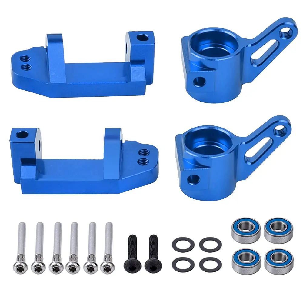 GLOBACT Aluminium Front Caster Block & Stuurblokken kit met Kogellagers voor 1/10 2WD Slash Stampede Rustler Onderdelen