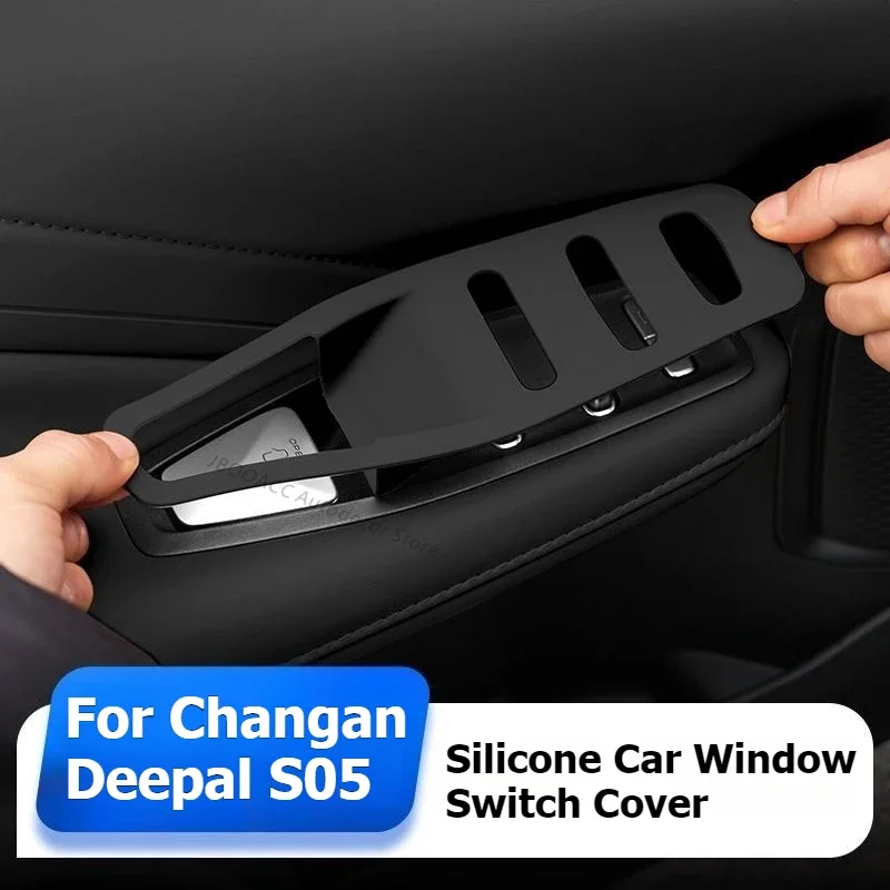 

For Deepal S05 Car Window Switch Cover Door Inner Pull Handle Armrest Panel Silicone Cover Decoration Car Accessories Interior