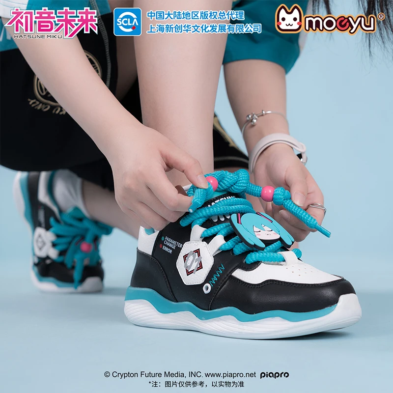 Original Moeyu Miku Shoes for Women Men Anime Shoes Casual Lace Up Lady Flat Shoe Fashion Sneakers