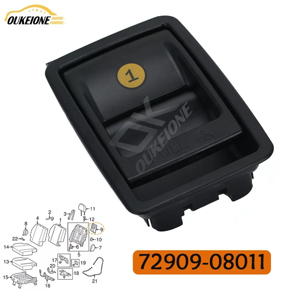 

Car Folding Seat Latch Release Handle 72909-08011 for Toyota Sienna 2014 2015 2016 2017 2018 7290908011 Car Accessories