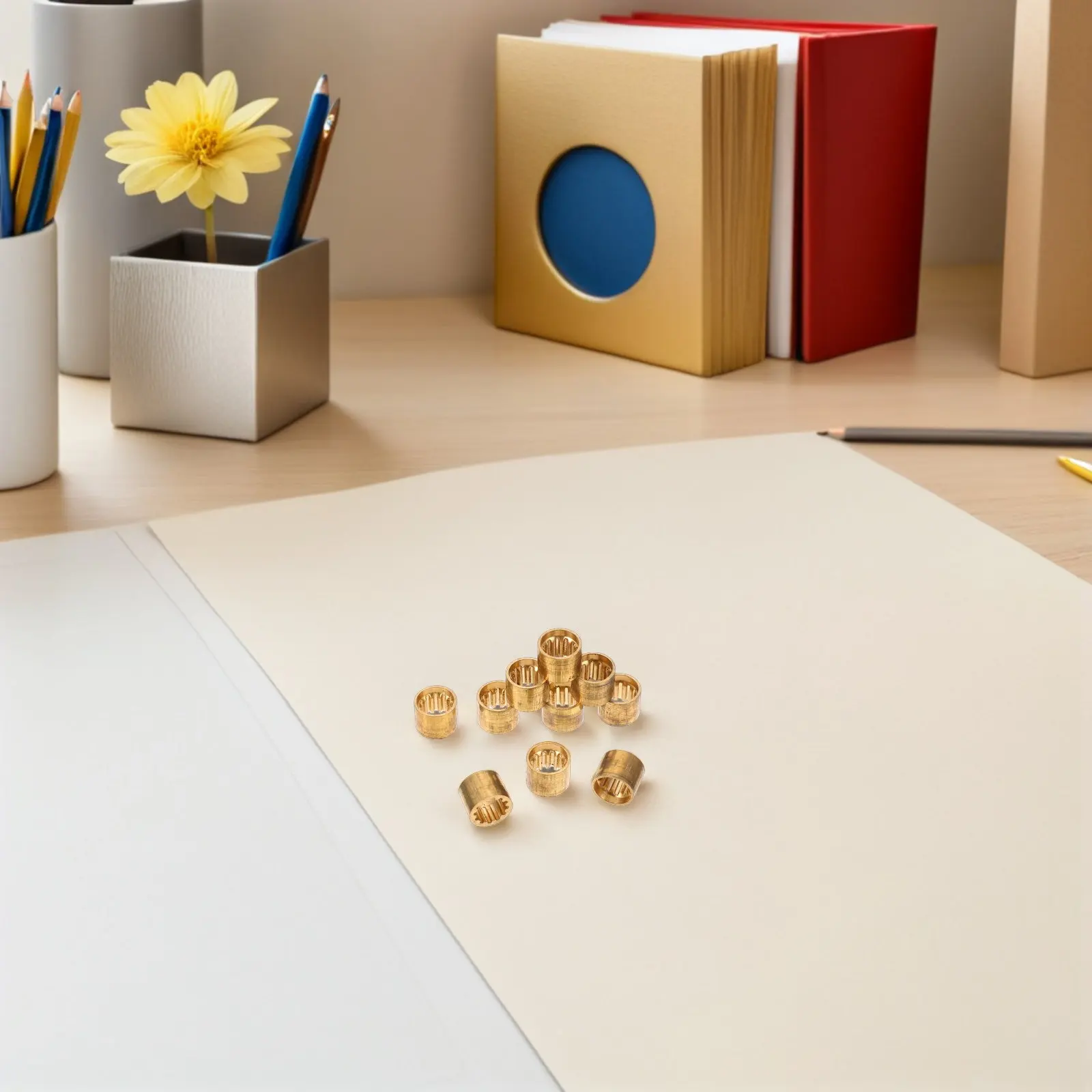 

25Pcs Billiard Cue Head Ferrules Copper Finish for Secure Tip Attachment Versatile Use in Pool Snooker Cue Tip Replacements