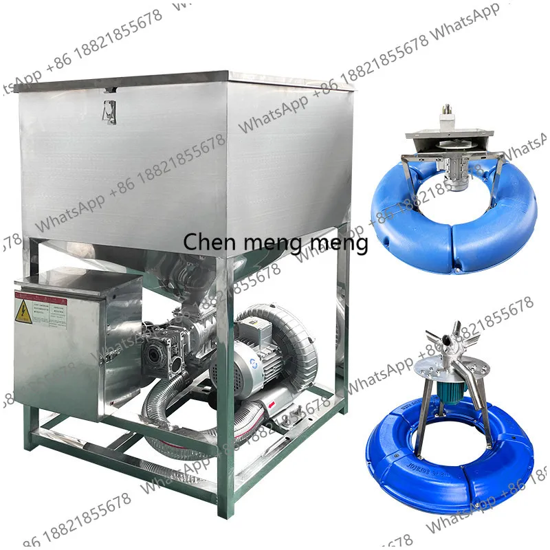 Stainless steel 180/360 degree positive pressure air feeder fish pond automatic fish feeder bait feeder