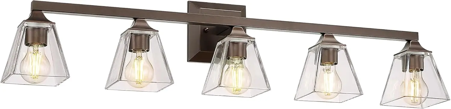 청동 욕실 조명 기구, Hwh 5 조명 농가 욕실 조명 고정장치, 거울 위, 화장대 벽 스콘스, 기름 마찰