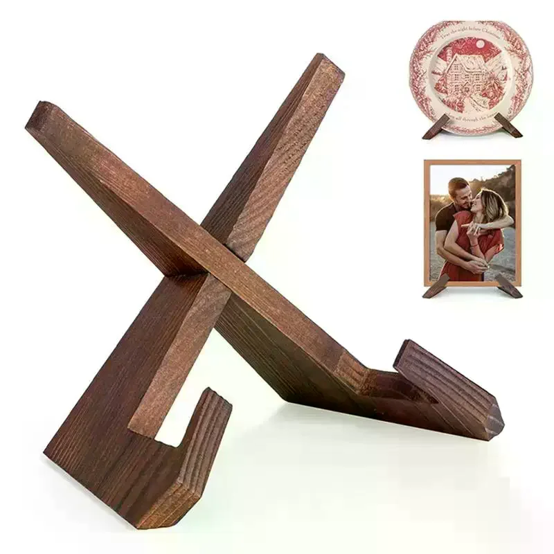 Wooden Cookbook Holders Document Tablet Reading Record Display Stand Photo Frame Bracket Home Kitchen Cookware Storage Rack