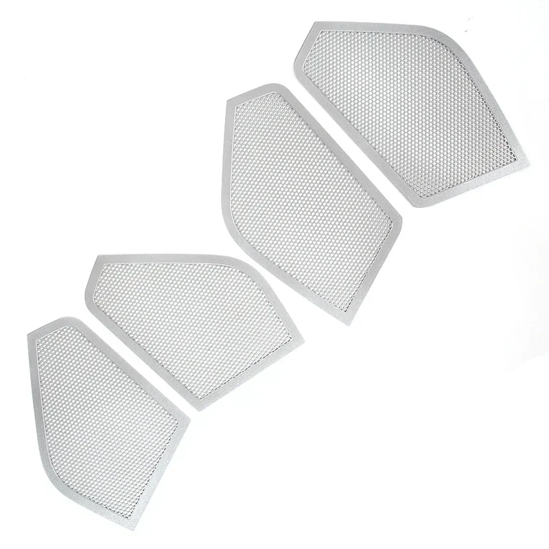 

For Porsche Taycan 2019-2024 Interior Car Accessories Stainless Steel Silver Car Door Speaker Cover Trim