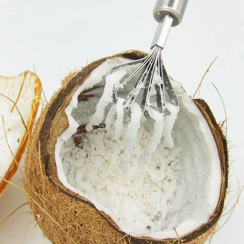 Creative Stainless Steel Shredded Coconut Scraper Home Coconut Grater Scraping Coconut Meat Scraper Fish Fruit Planing