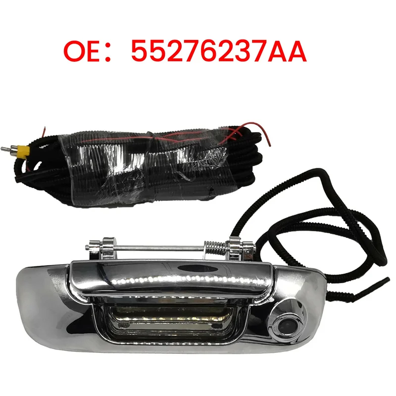 

X-T Silver Tailgate Handle Rear View Camera Harness Parts 55276237AA For Dodge Ram 1500 2500 3500 2002-2009 Trunk Backup Ca