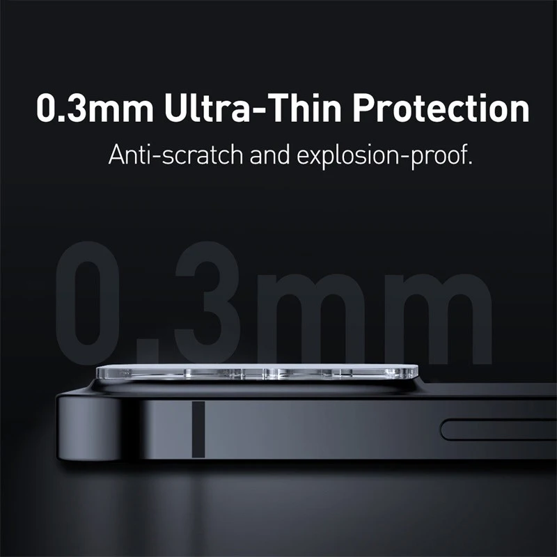 Baseus 2PCS Camera Lens Protector for iPhone 16 15 Pro Max 16 13 Plus Lens Tempered Glass For iPhone 12 Pro Max Protection Film image 5