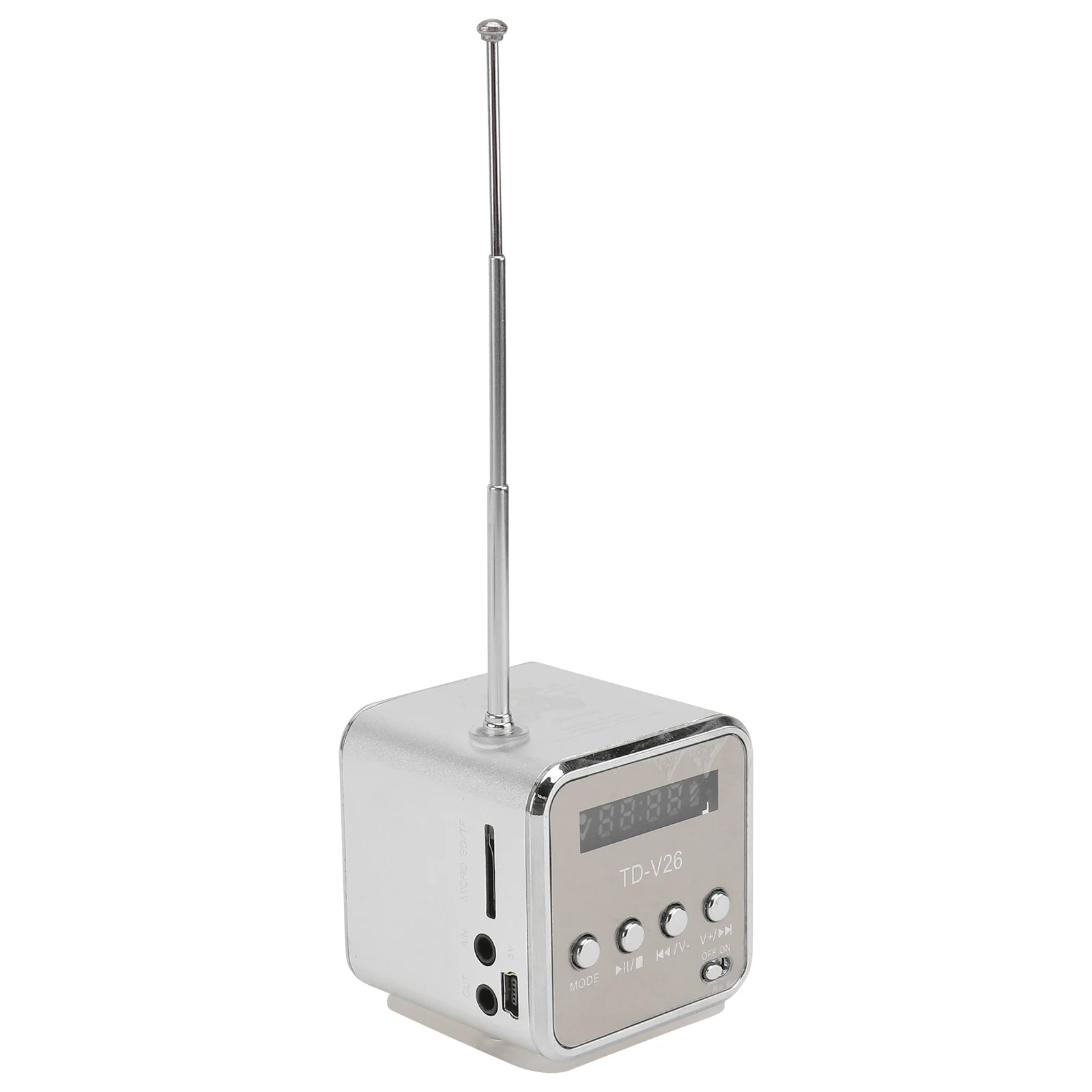 Dual-Function Mini Digital Speaker Mp3 Player Micro Usb Support Portable Rechargeable Led Display