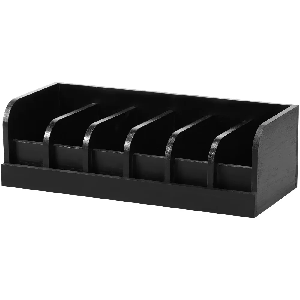 

Save Space Wood Belt Organizer Natural Bamboo Durable Belt Display Rack 6-grids Convenient Belt Storage Box Father Day Gift