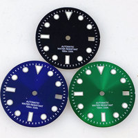 Sterile SUB Watch Dial 29mm for NH35 NH36A NH70 NH72 Sunburst Green/Blue 330ft Dial Face Green Luminous Diver Watch Parts