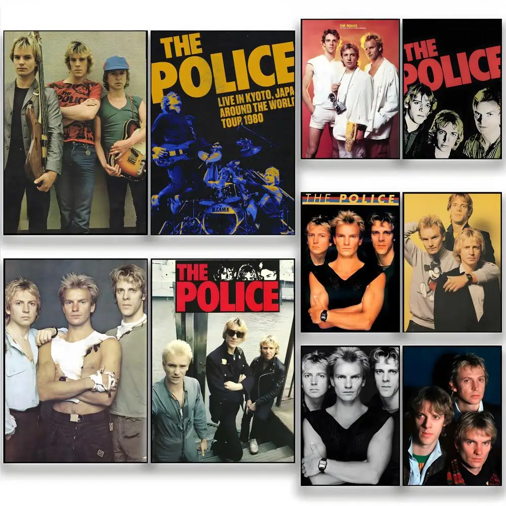 Rock Band New Wave The Police Poster Wall Art Painting for Living Room Home Decoration and Holiday Gifts
