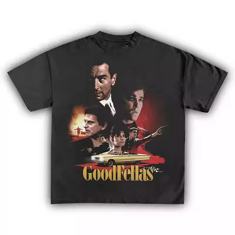 

2025 GOODFELLAS American Film All-in-one Short Sleeve T-shirt High Quality Luxury Brand Selling Popular Style Ins Y2k