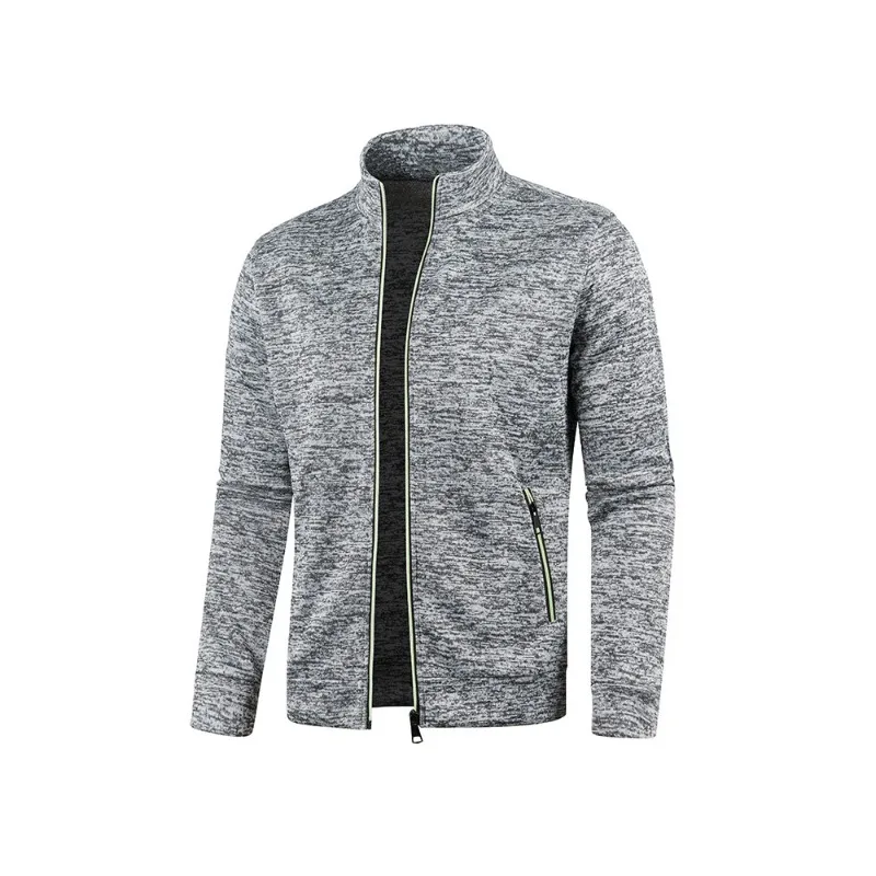 

Autumn New Men's Loose Casual Solid Color Cardigan Thin Fashion Top Sweater Jacket Sports Jacket