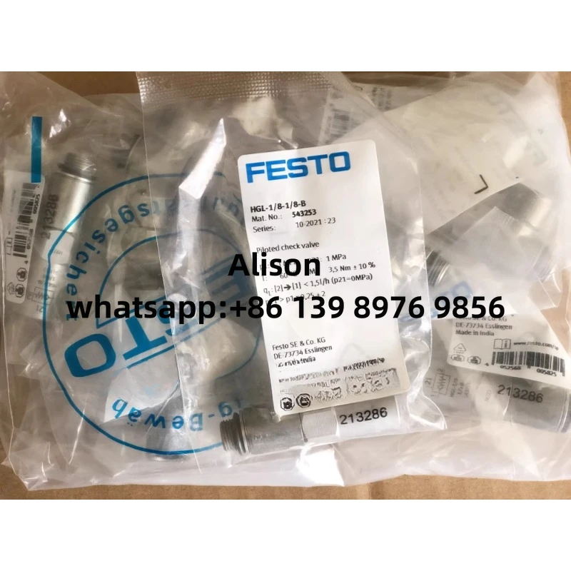 

FESTO 543253 HGL-1/8-1/8-B 530031 HGL-1/4-B