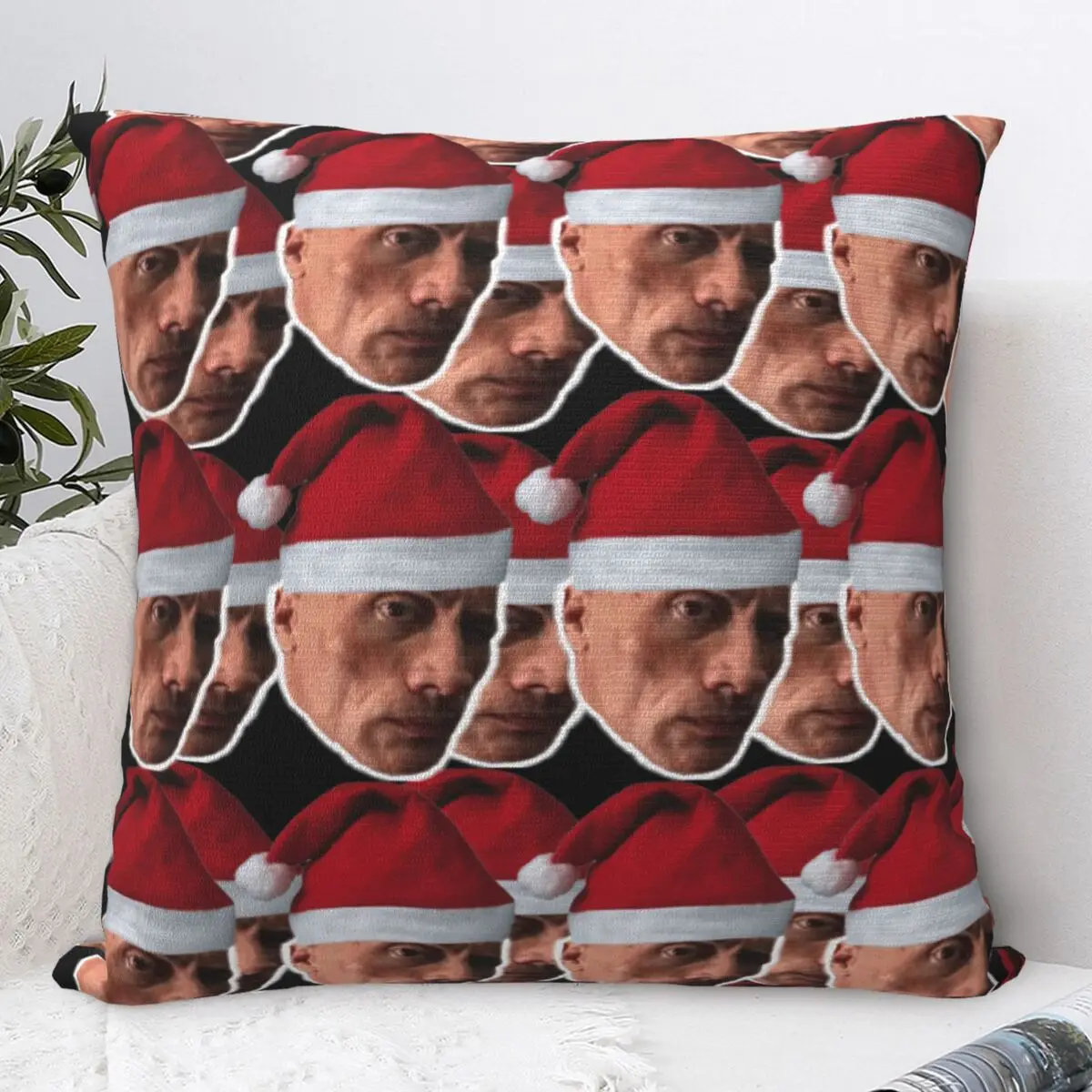 

Merry Rocksmas Dwayne Johnson Pillow Cover Fashion Pillow Case For Sofa Car Home Decor Cushion Cover Soft Graphic Pillowcases