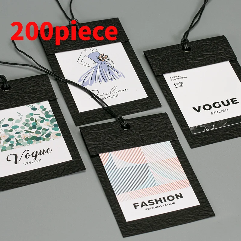 20 0piece.Custom.Hot Premium Label Hang Special String Clothes Tags