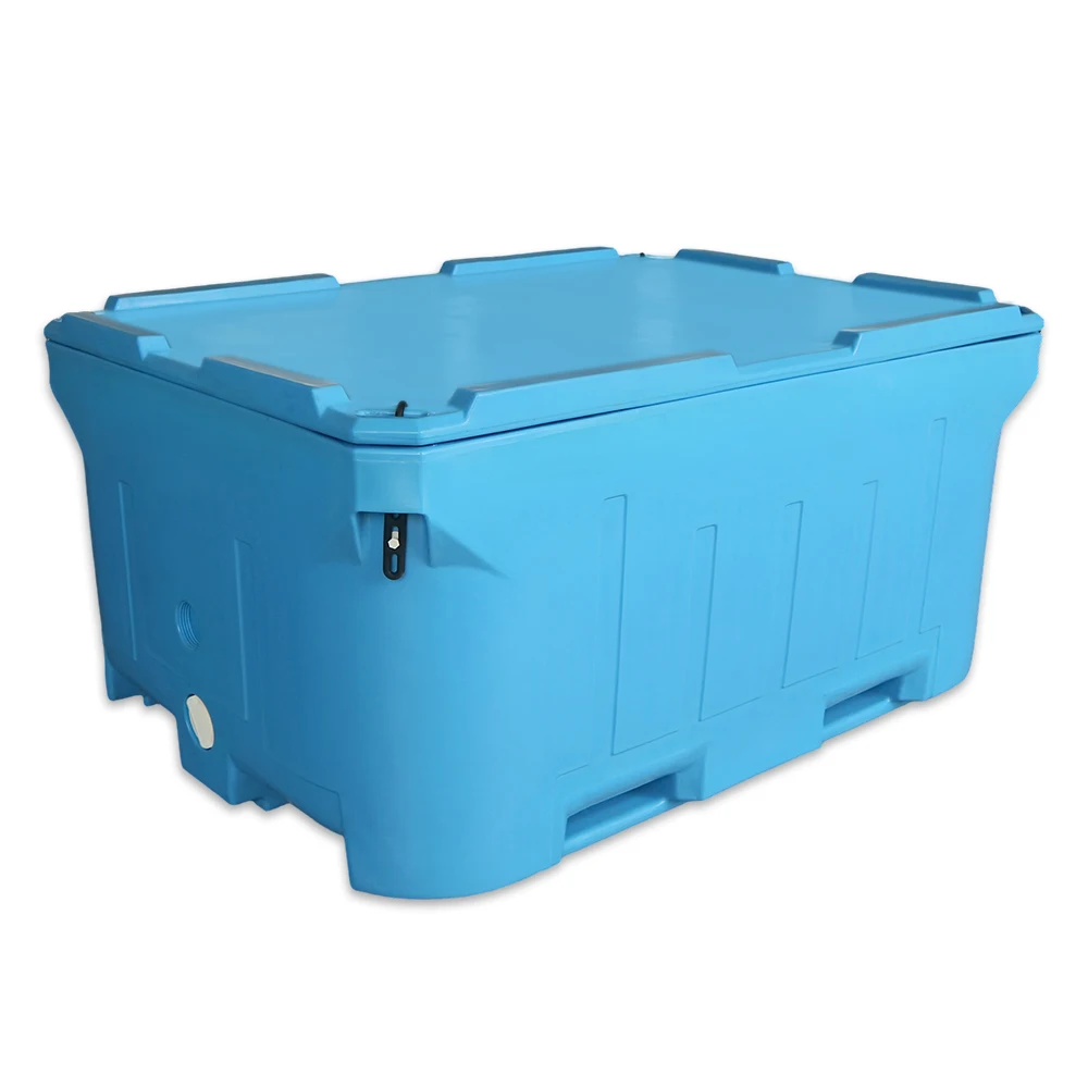 1000L Rotomolded Cooler Box Transport Cool Box Industrial Thermal Container Heavy Plastic Bin For Fishing Strong Insulated Tubs
