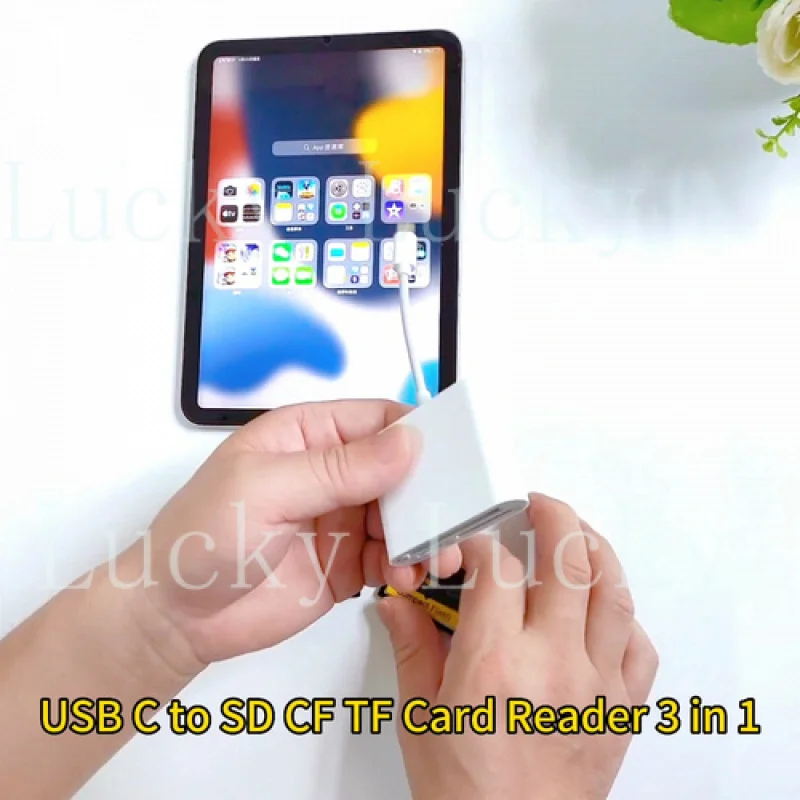 f  for  USB C to SD CF, Type C Memory Card Adapter with Compact Flash/CF/SD/MicroSD