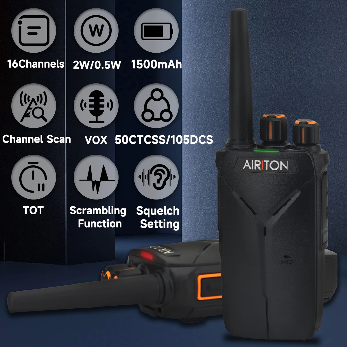 2/4PCS AR-1 Walkie Talkie FRS Long Range 16 Channels Rechargable Portable High Power VOX Ham Two Way Radio for Camping Hunting