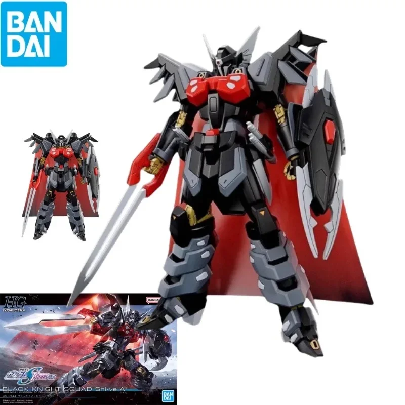 Bandai Original in Stock GUNDAM HG 1/144 Anime Figure BLACK KNIGHT SQUAD Shi-ve.A  Action Figure Toys for Boys Kids Gifts Model