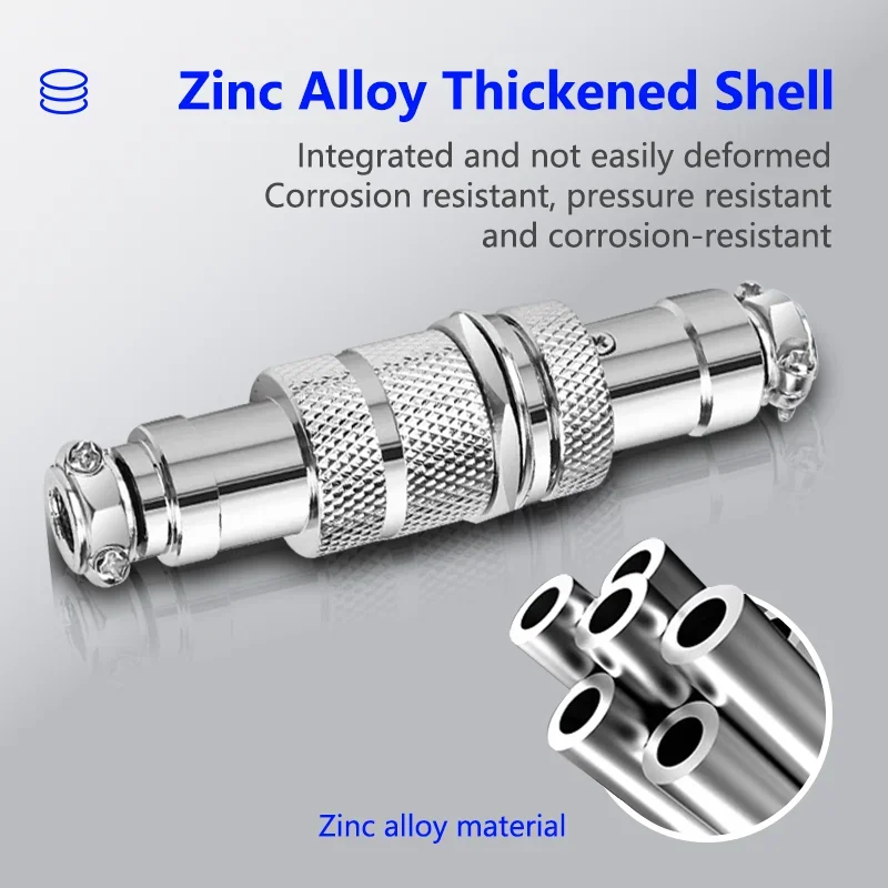 5PCS Docking Connector GX16 Aviation Plug Male Female 16mm 2/3/4/5/6/7/8/9/10 Pin Socket Circular Aviation Connector
