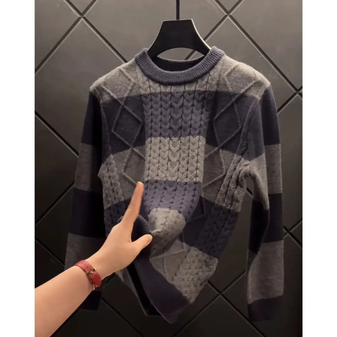 

Теплый вязаный свитер для мужчин: осенне-зимняя новинка, высококачественный, комфортный, дышащий, легко надеваемый