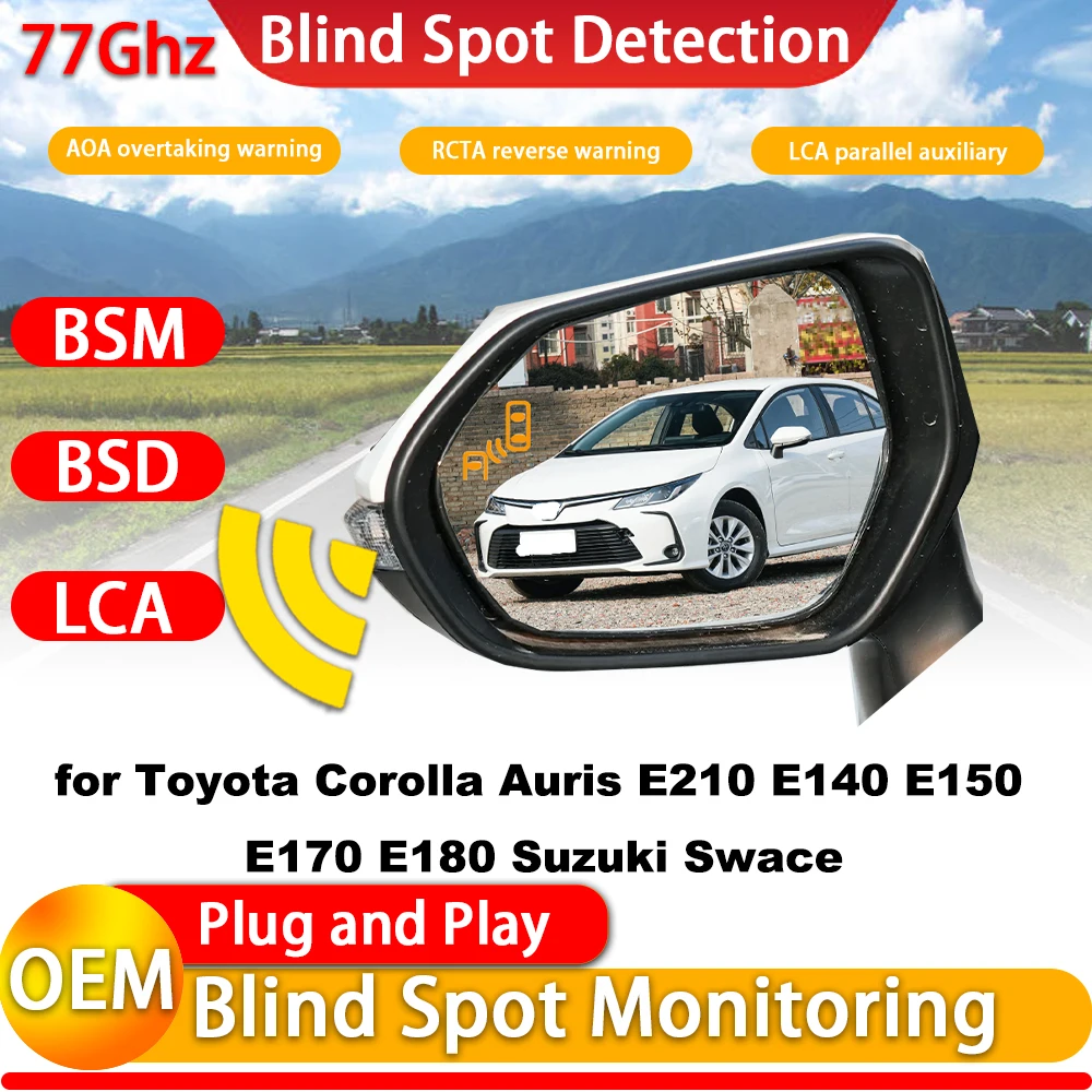 for Toyota Corolla Auris E210 E140 E150 E170 E180 Suzuki Swace Blind Spot Monitor Detection Rear Cross Traffic Alert RCTA System