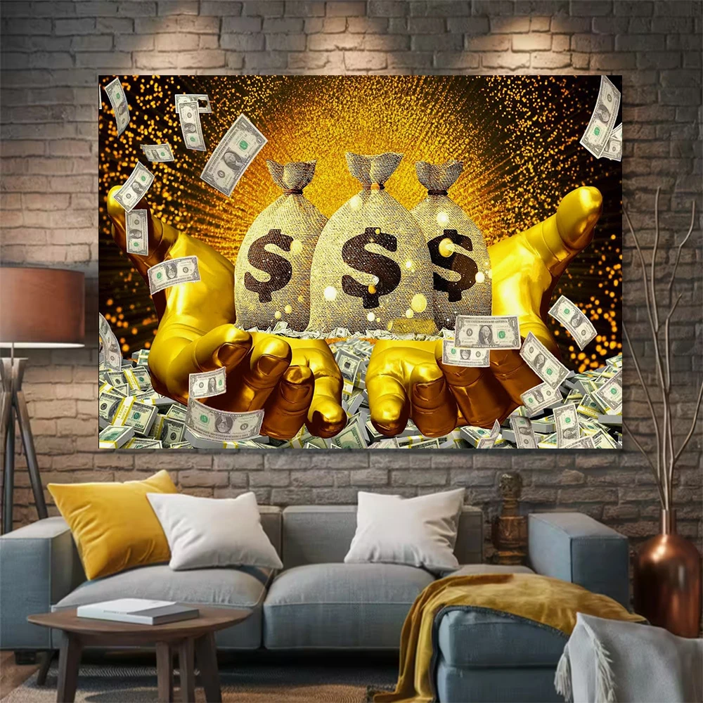 خلفية تزيين حفلات أعياد الميلاد الأمريكية اللامعة بوزن 100 دولار، خلفية للتصوير الفوتوغرافي على طراز المال القديم من Bitcoin Mafia Rap #5