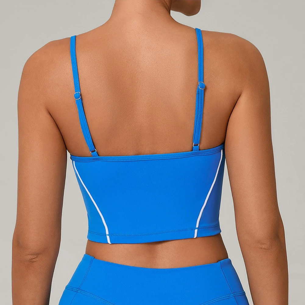 Backless Sports Bra Women's Underwear Sleeveless Sling Crop Top for Fitness Camis Vest Gym Workout Top Yoga Shirt Sportswear New