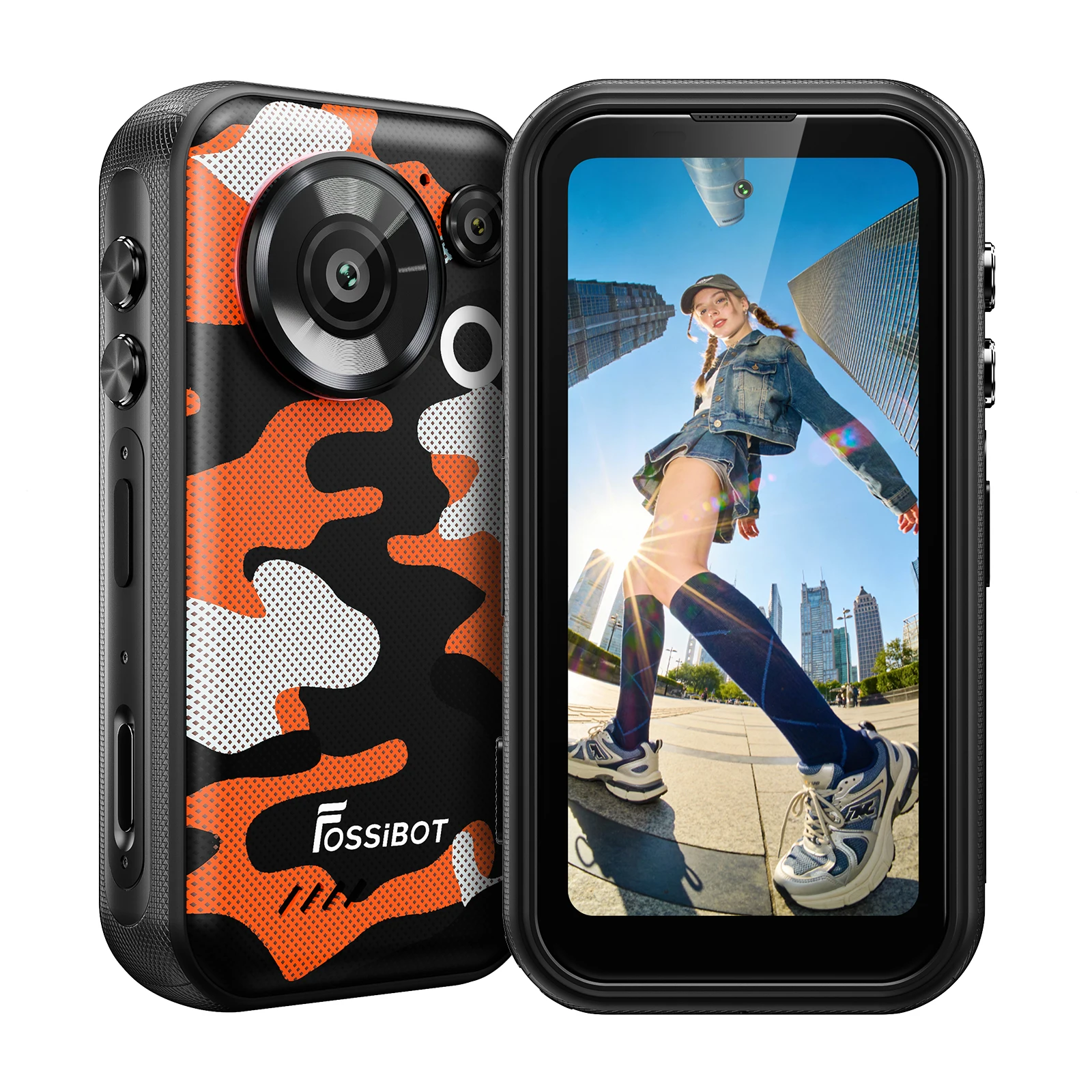 FOSSiBOT F116 Pro 5G Mini Robuuste Telefoon Dimensity 7300, 36GB(12+24)+256GB, 4" HD Scherm, 3700mAh 33W Opladen, Android 16, 152.6 °   Groothoek 50MP+48MP OIS+32MP, IP68, LED-lamp, Video met één