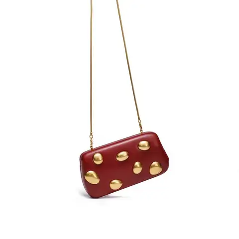 2025 Vintage Designer Kristall Aftonväska Dam Axelväska Liten Askväska Gul Färg Handväska Med Kedja 8 best sales låda handväska - №6