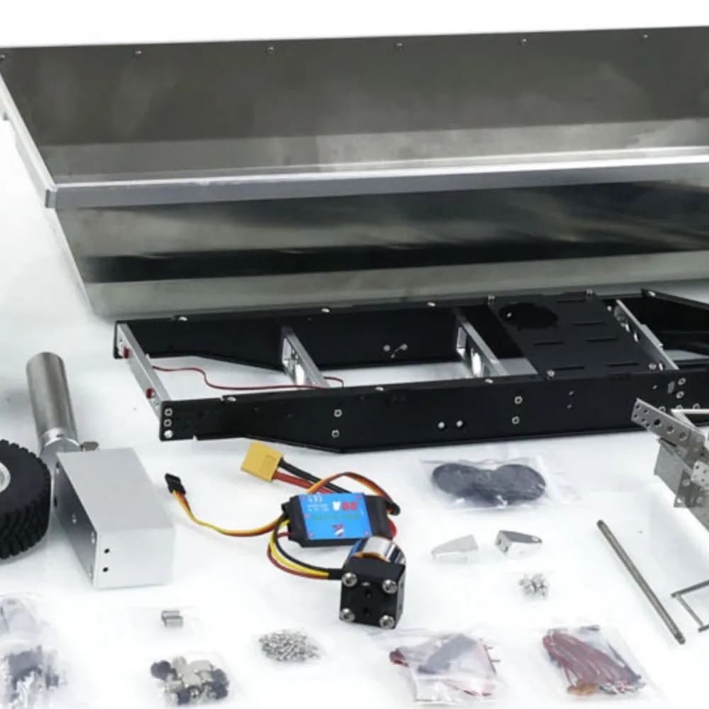 

DG 998 2Axles Metal Hydraulic Dump Trailer KIT Spare Parts For Toy TAMIYAYA LESU 1/14 RC Tractor Truck Dumper TOUCAN Car Vehicle