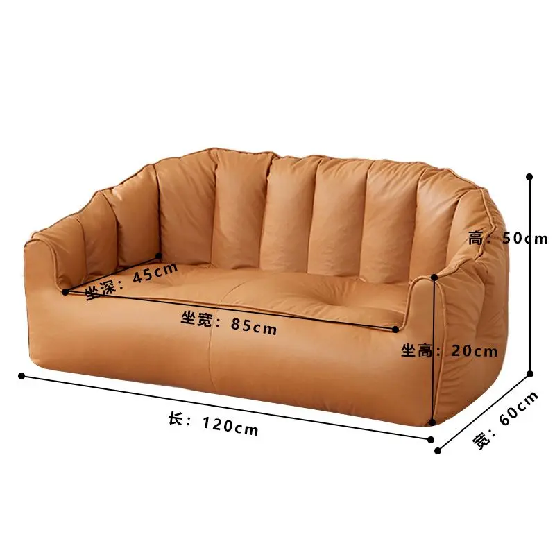 Italian Unique 120cm Duoble Bean Bag Sofas with EPS fillings Comfortable Lazy Couch Nordic Floor Seat Sofa Bedroom Furnitures