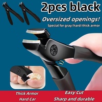2pcs Pro Stainless Steel Nail Clipper With Anti-Splash Cover - Sharp Trimmer For Thick Wide Nails - Ideal For Men & Seniors