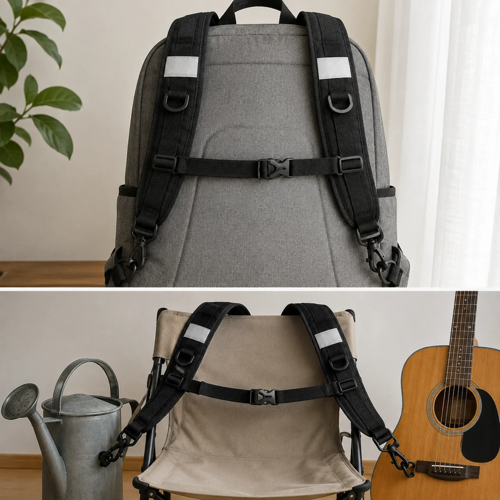 Elastic Padded Backpack Strap Replacement Oxford Cloth Shock Absorbing for Rafting Swimming Gear