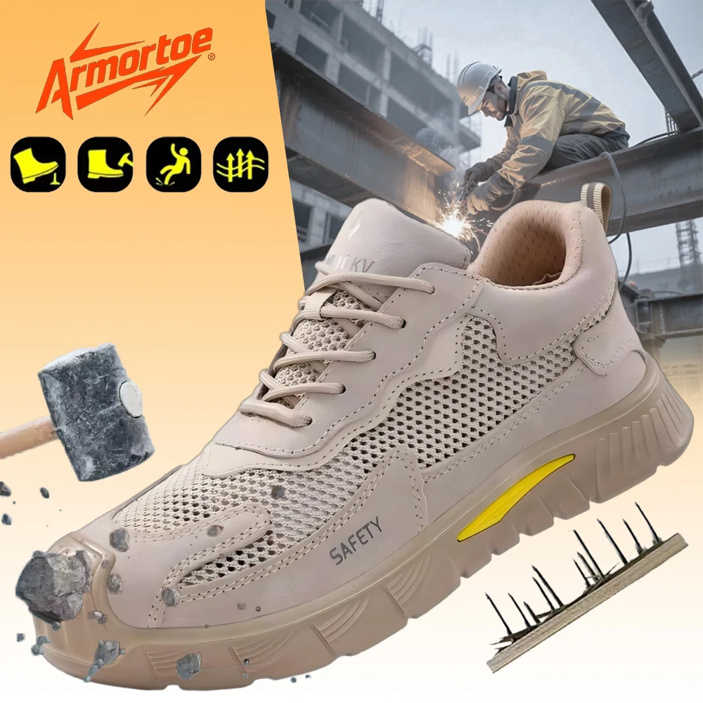 

ArmorToe Insulation 10KV Safety Shoes Electrician Shoes Anti-smash Anti-puncture Summer Models Protective Shoes #Armor2551