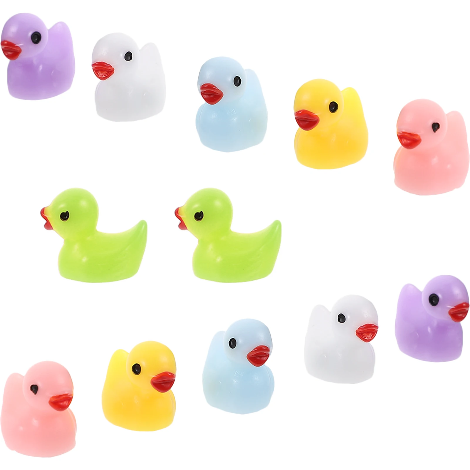 

120 Pcs Mini Duck Decorations Colors Resin Figurines Adorable Baby Ducks Desk Garden naments Family Home Decor