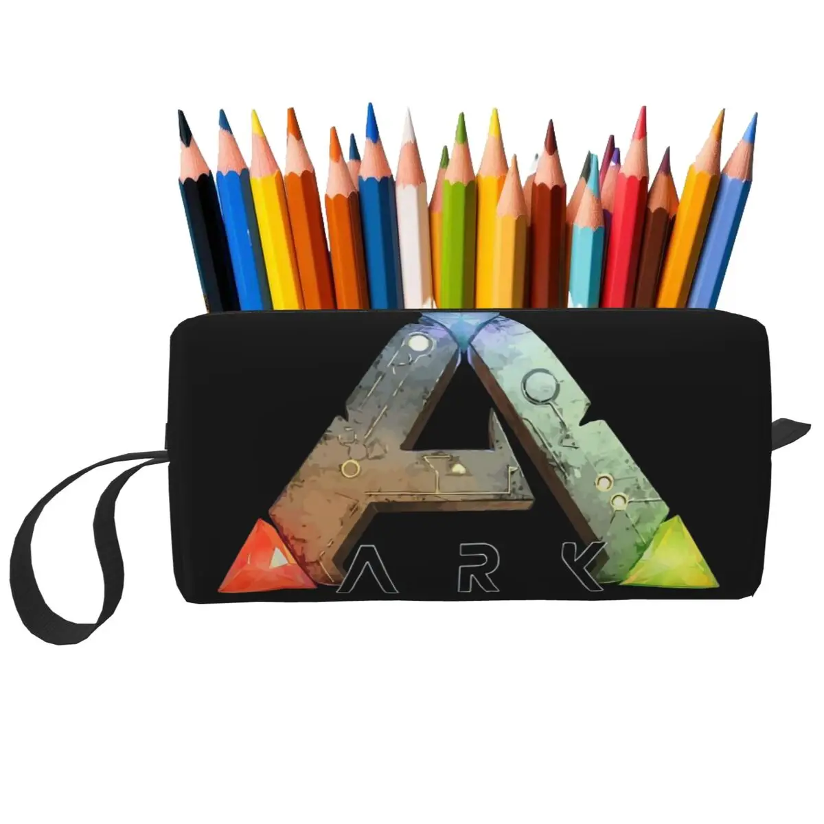 Ark Survival Astuccio evolutivo per ragazzi e ragazze Astuccio per penne Astuccio per matite Forniture di cancelleria Borsa per cosmetici da viaggio per donna