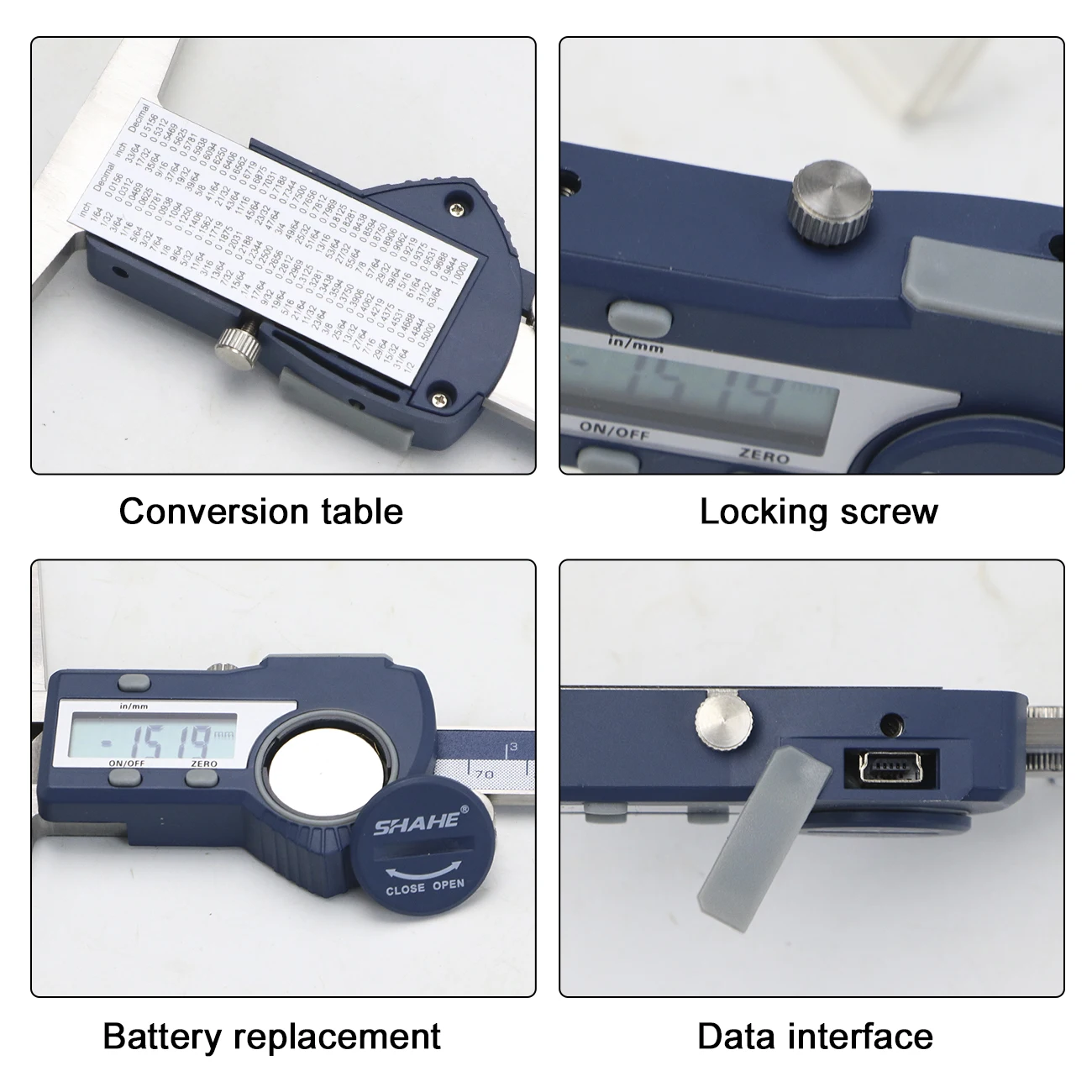 0-200 mm Digital Depth Gauge Stainless Steel Depth Digital Vernier Caliper Paquimetro Micrometro Measuring Tools