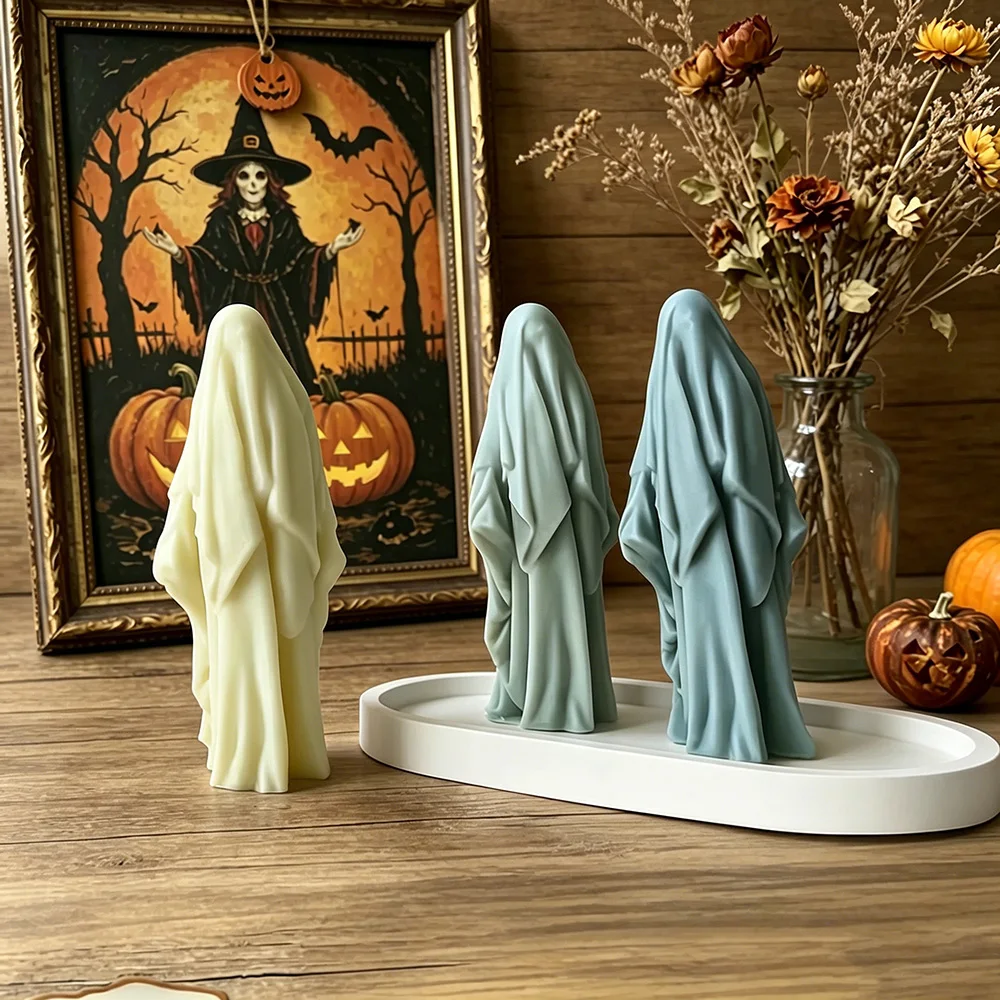 Świeca halloweenowa forma zamaskowana ludzie narzędzie do świeca DIY dekoracji tynku do aromaterapii — zdjęcie 5