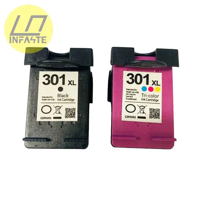 Infaste 301XL Ink Cartridge CMYK Color High quality Compatible For HP1000 1050 2050 1510 2000 3000 2000 Printer With Chip