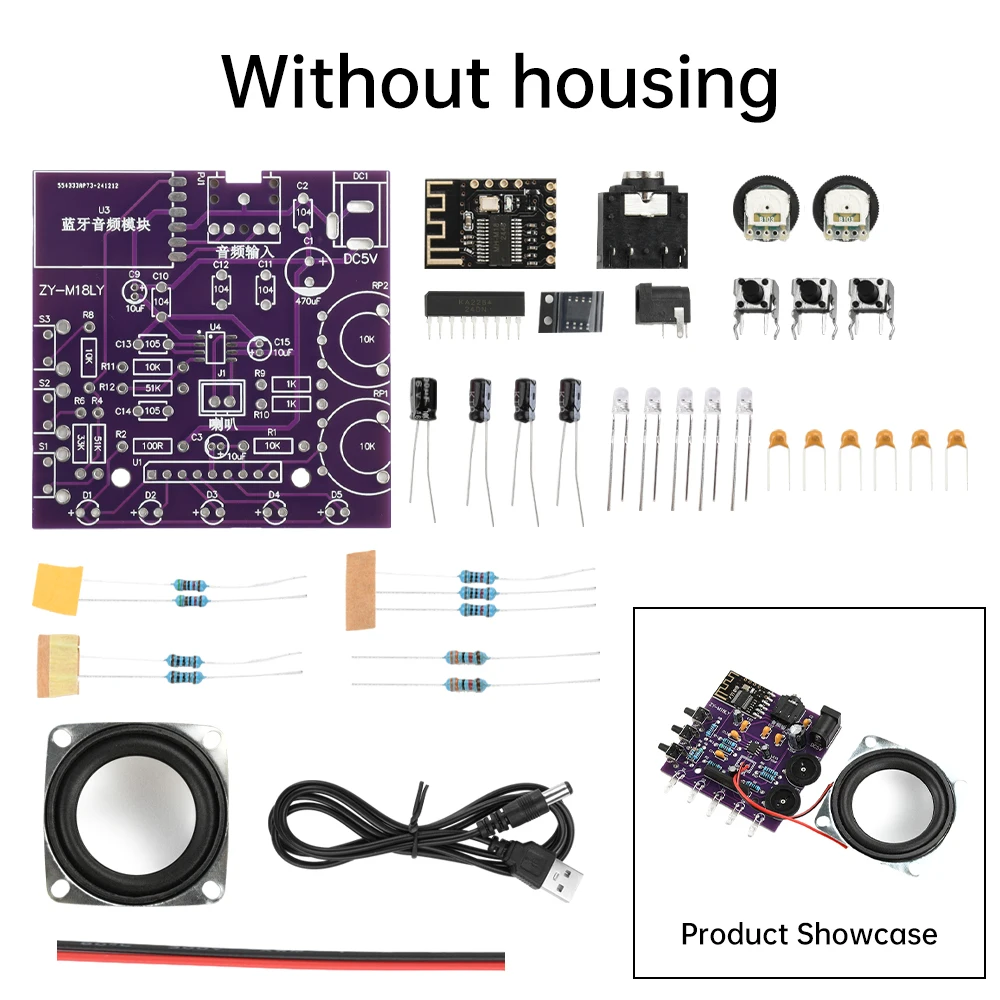 Bluetooth Speaker Audio Production DIY Kit DC 5V 3W BT Speaker DIY Kit Stereo Amplifier Small Audio DIY Making Circuit Board